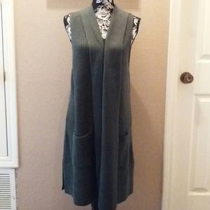 NWT Long Green Sweater Vest